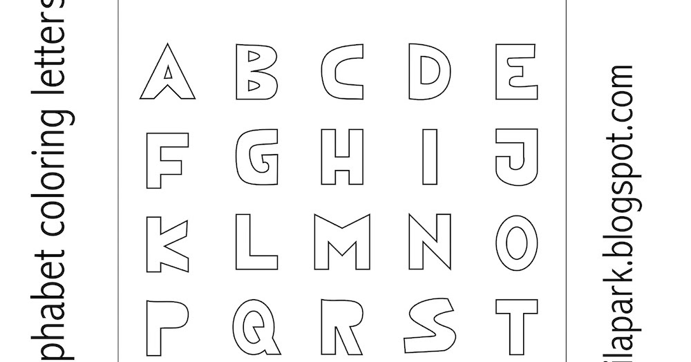 Free printable coloring alphabet letters - ausdruckbares Ausmal