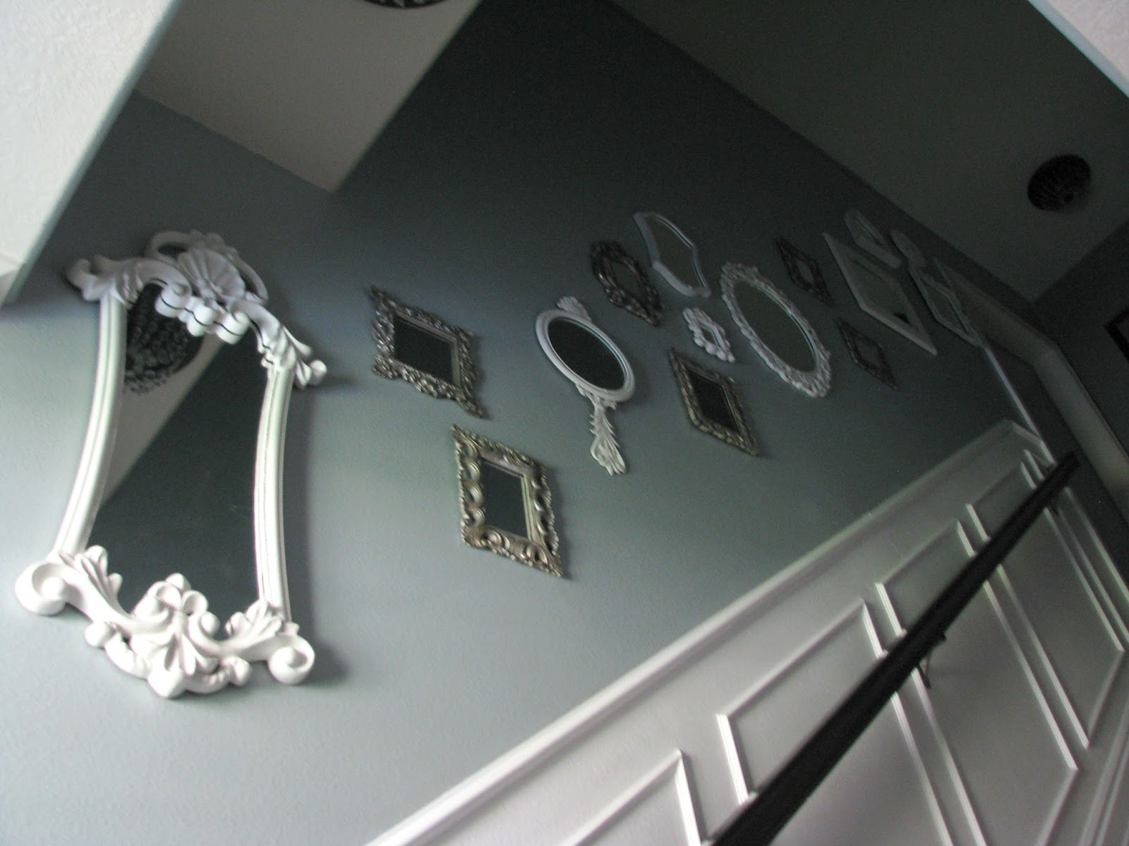 My SoCalled DIY Blog Mirror Gallery Stair Wall
