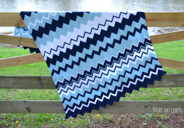 Sugar Tart Crafts: Corbins Ripple Crochet Baby Blanket