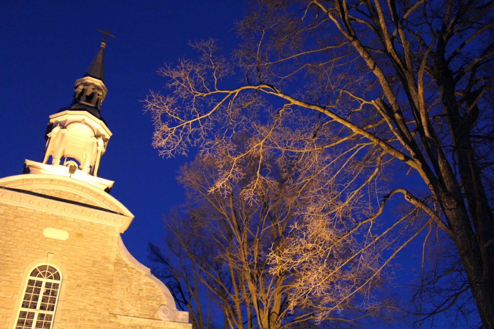 St. Stephen's church Chelsea, PQ against a cobalt winter sky St. Stephen's church Chelsea, PQ against a cobalt winter sky