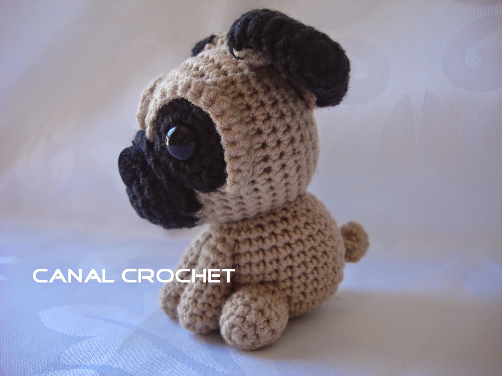 CANAL CROCHET: Perro pug amigurumi patron libre:
