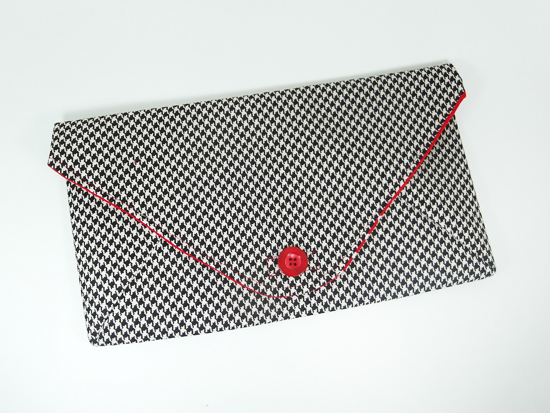 how to sew an envelope clutch