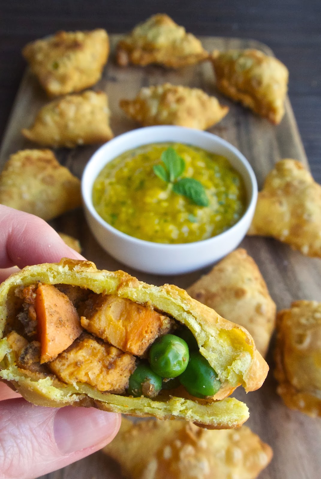 Sweet potato samosas with mango chutney Culinary Ginger