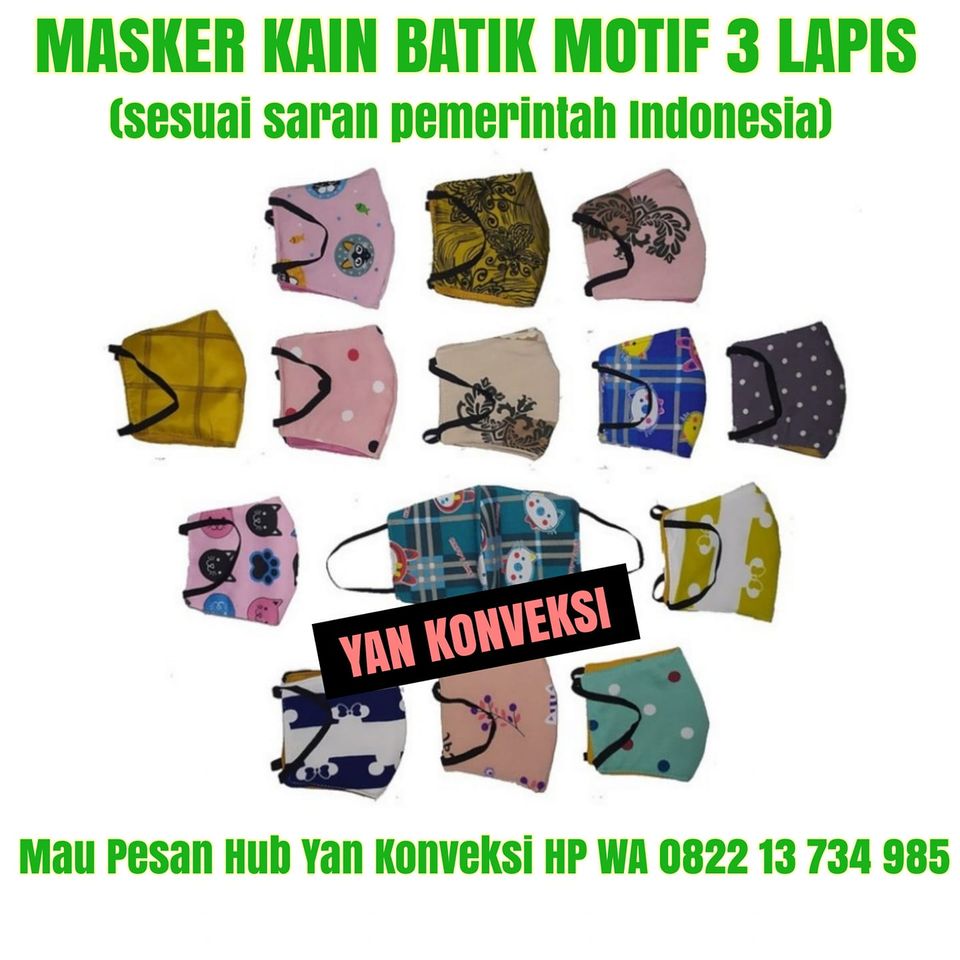 Masker Kain Batik 3 Lapis