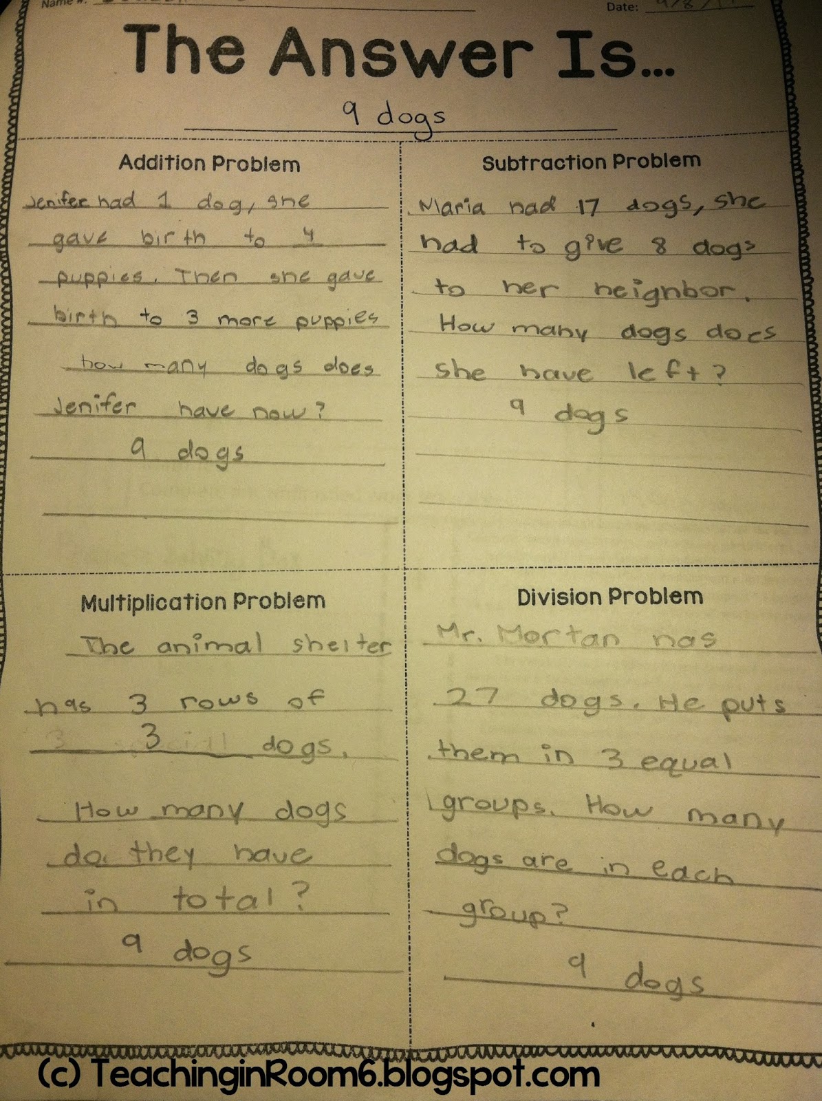 problem solving with solution and answer for grade 6