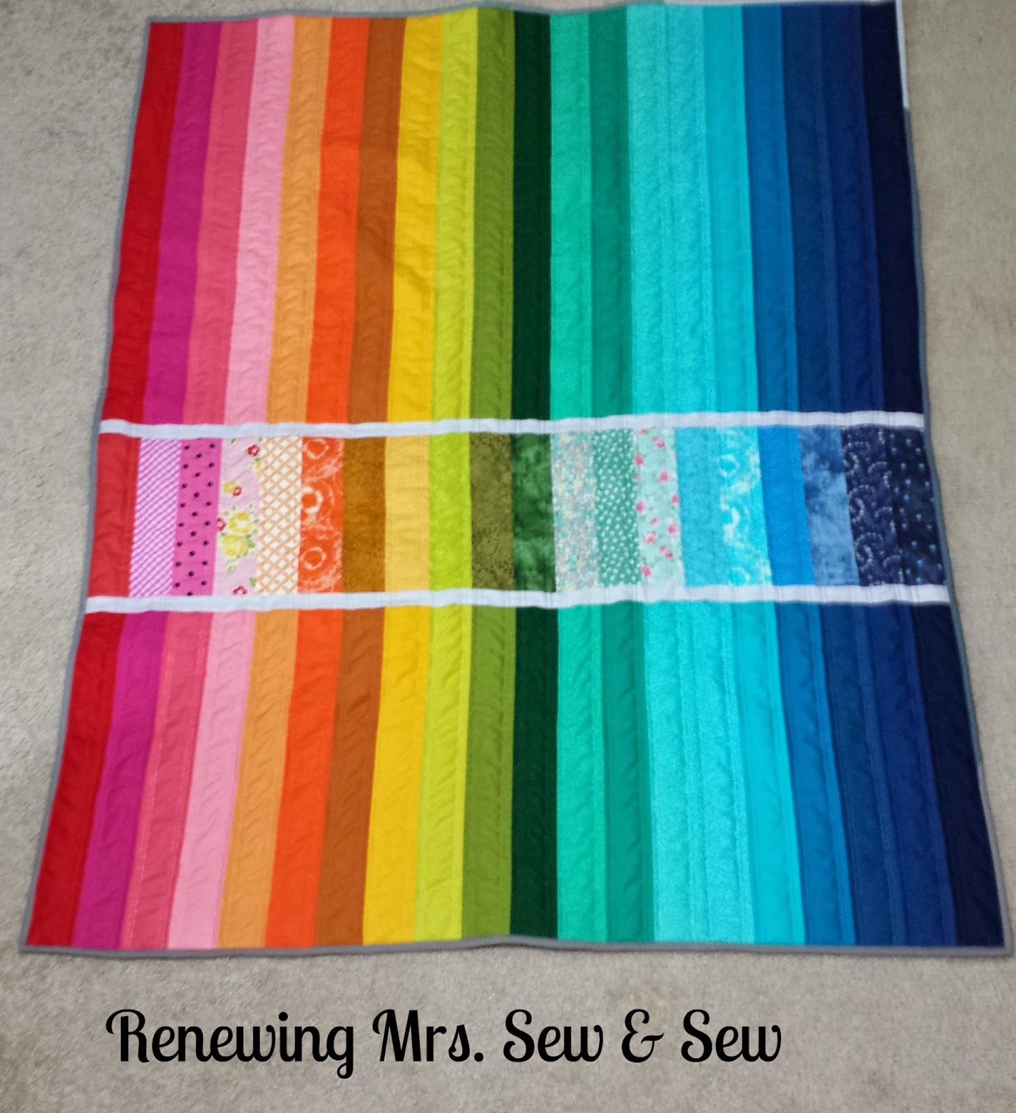 Renewing Mrs. Sew & Sew Rainbow Baby Quilt