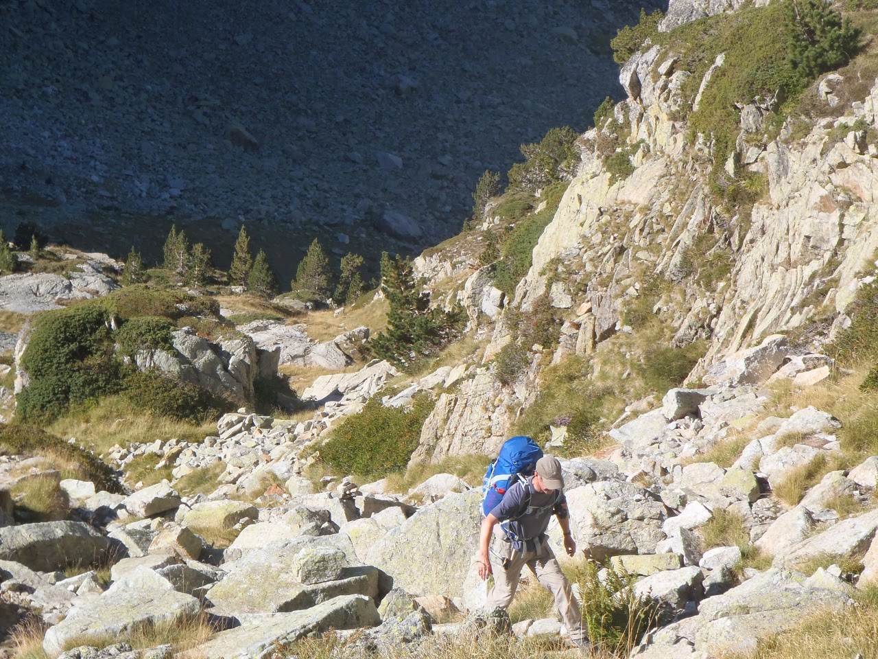 Phil climbing up the wrong path