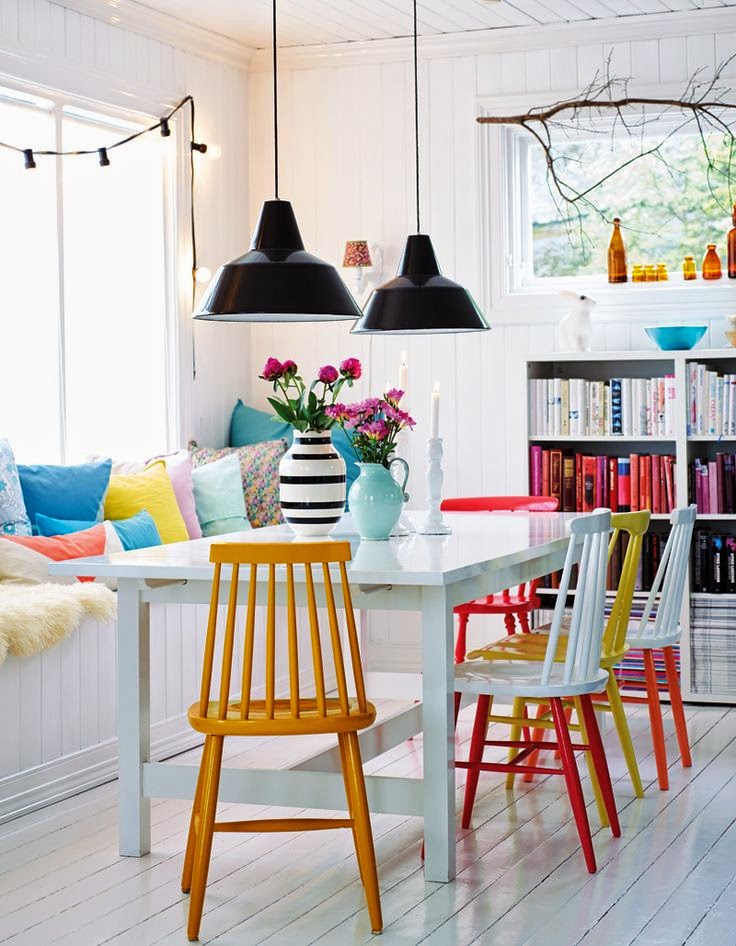 colourful interior Scandinavian design