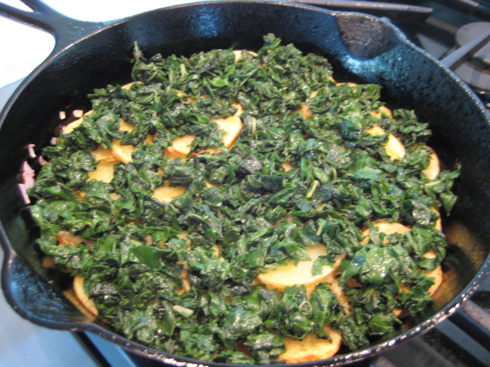 Lexi's Kitchen CHARD AND POTATO SPANISH TORTILLA WITH ROMESCO SAUCE