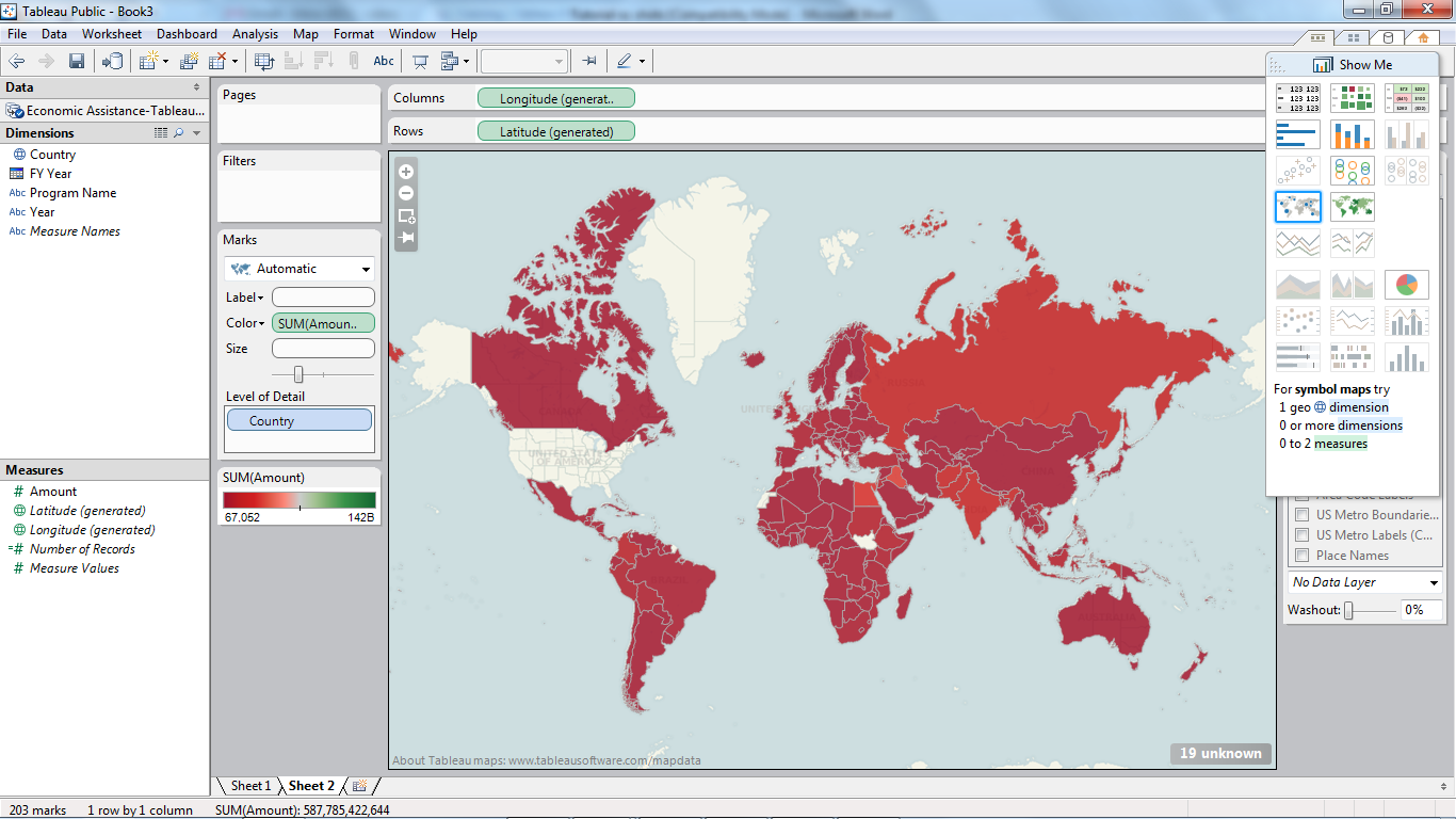 in an other instance if name of the country is added to the axes and amount of aid to the size field and a circle view is selected the area of the in an other instance if name of the country is added to the axes and amount of aid to the size field and a circle view is selected the area of the