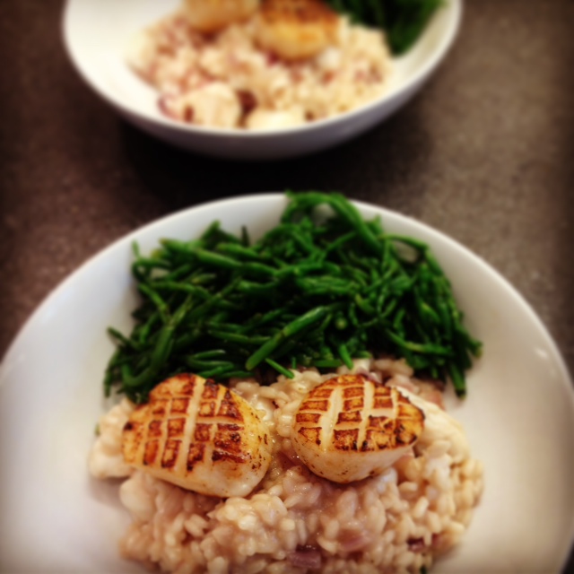 ChezDave Monkfish & scallop risotto