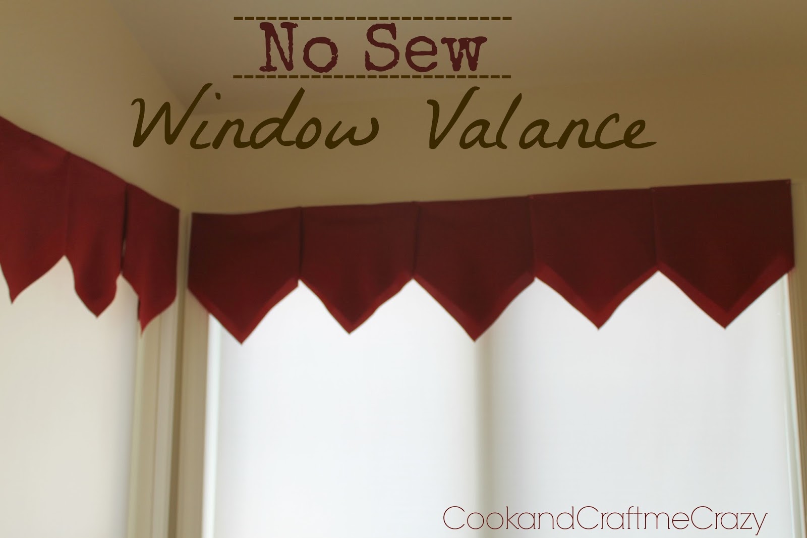 Cook and Craft Me Crazy No Sew Window Valance