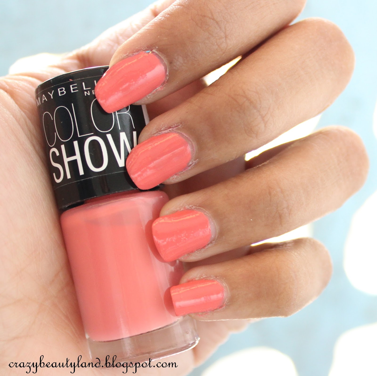 Maybelline Color Show Nail Polish in Coral Craze (211) Review, Photos