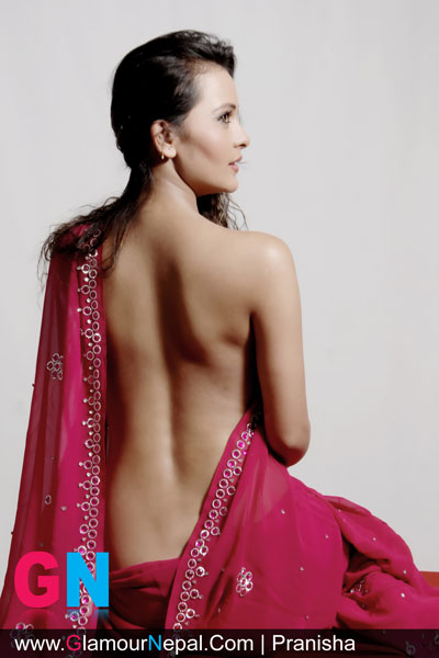 Blackless Nepali Model Pranisha on Saree