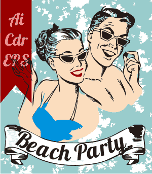 Retro Beach Party - Vintage and Retro Vector