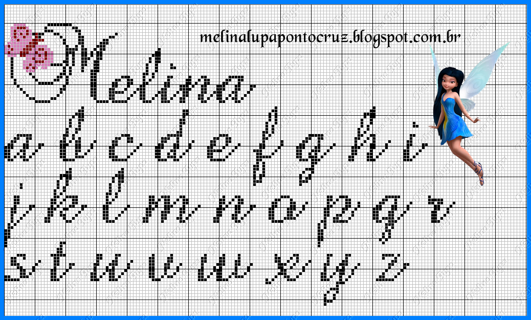 Alfabeto Ponto Cruz Borboleta Aline Ponto Cruz e Artesanato: Monograma de borboleta