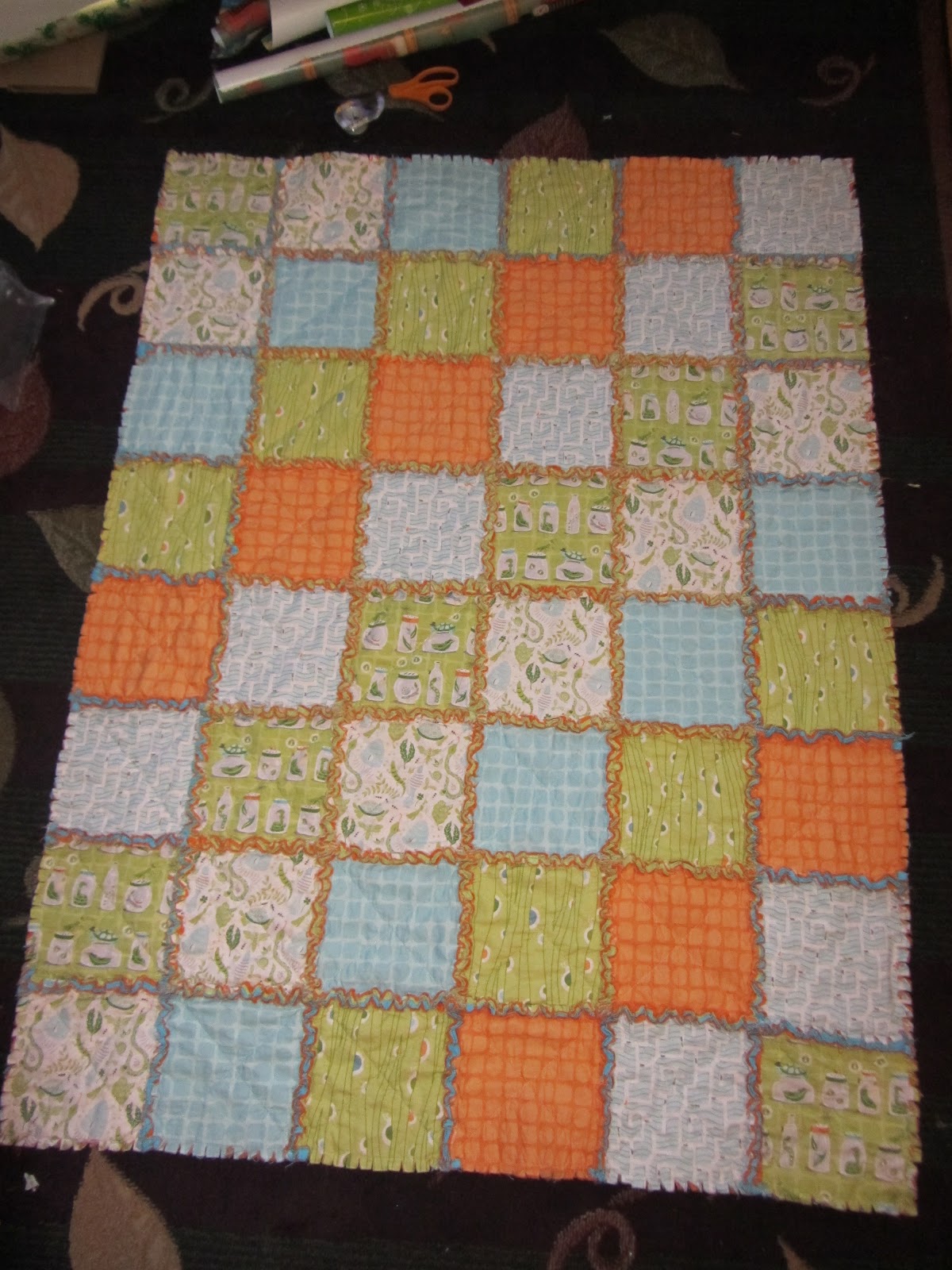 MsFlutterby Crafts Backyard Baby Rag Quilt