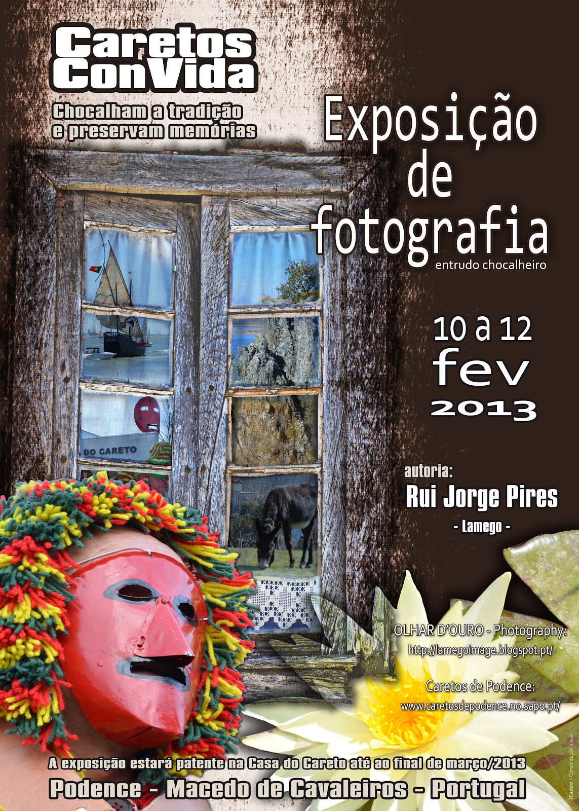 Exposição de fotografia de minha autoria relacionada com os caretos de podence