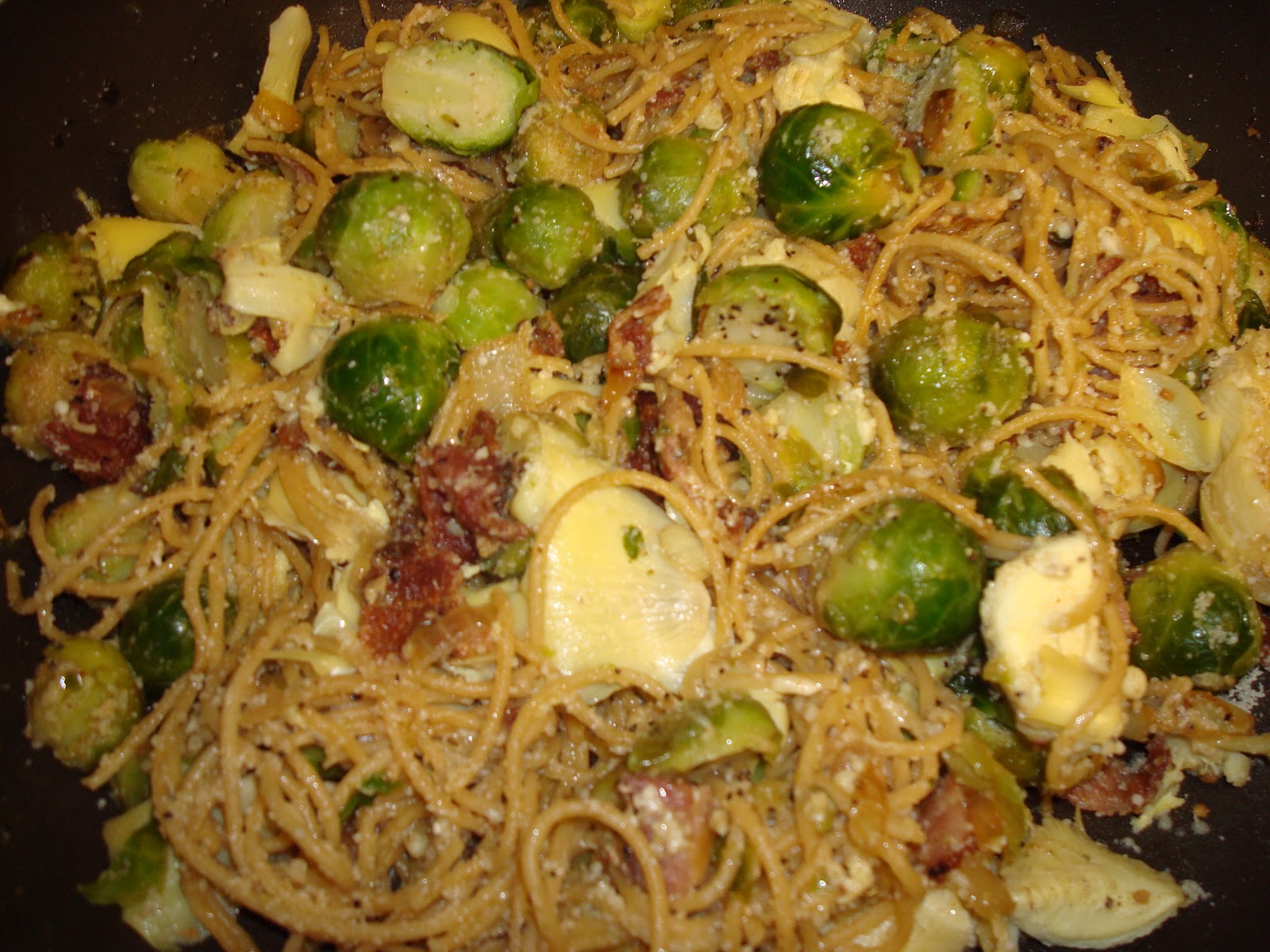 Make lemonade and more! Spaghetti with Bacon, Brussels Sprouts and