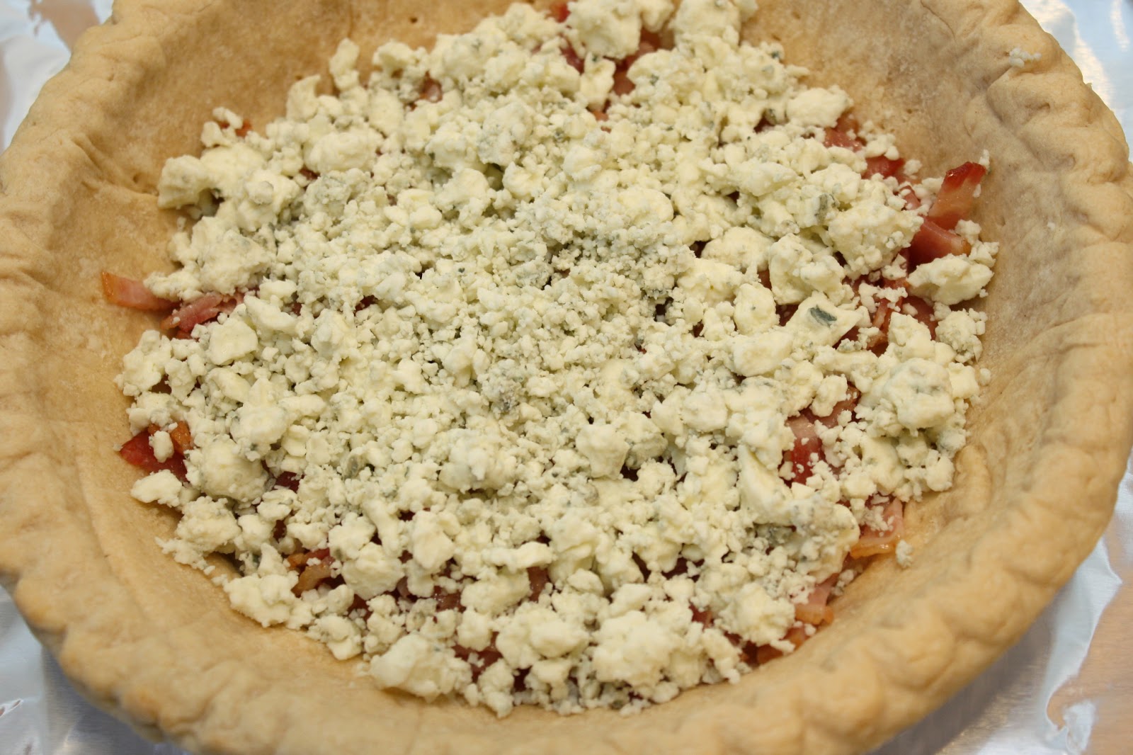 The Bitchin' Kitchin' Spinach Bacon Blue Cheese Quiche