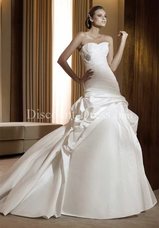 Ball Gown Sweetheart Taffeta Sweep #wedding #Dress