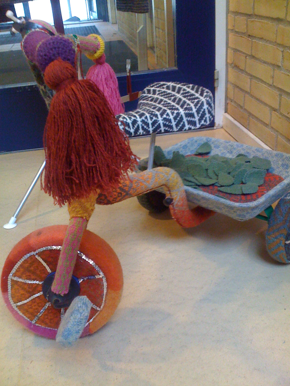 Knitting by kaae: pynt din cykel med strik Lille cykel til pynt