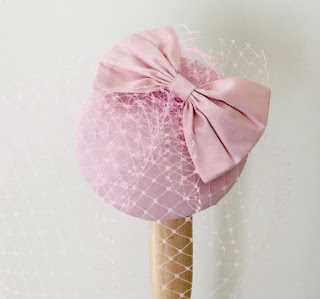 https://folksy.com/items/6688437-Pale-pink-silk-bow-bridal-wedding-fascinator-with-veil-