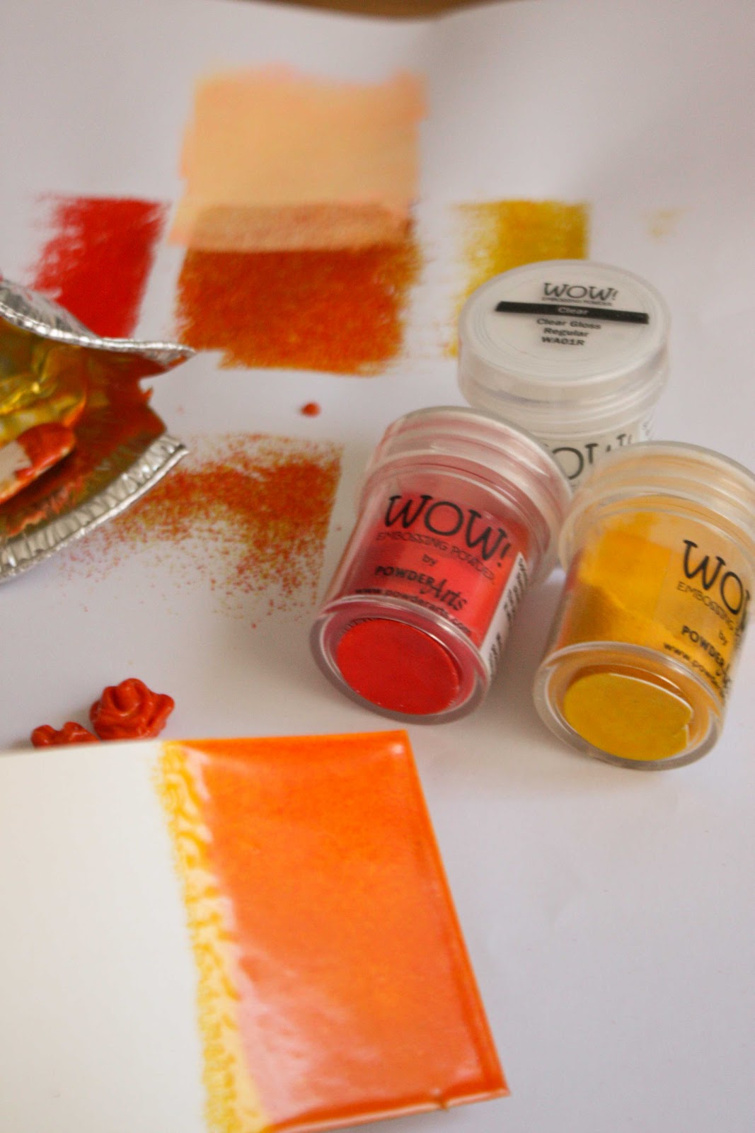 Create your own embossing powder colours
