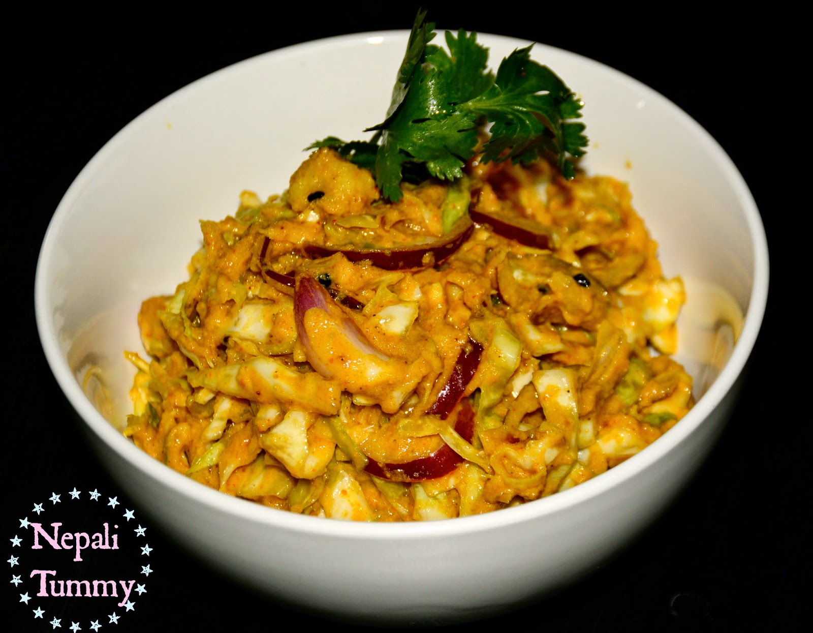 Nepali Tummy!! Easy Cabbage Potato Salad (Achar) Recipe!!