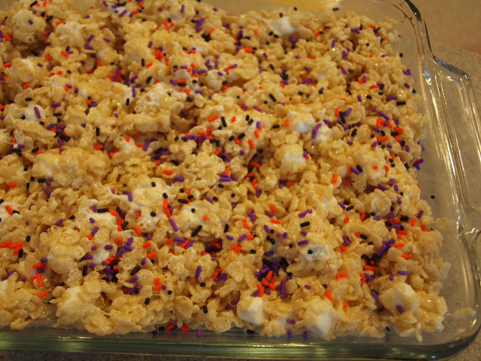 Dishin' It Out Rice Krispie Treats, with sprinkles of course!