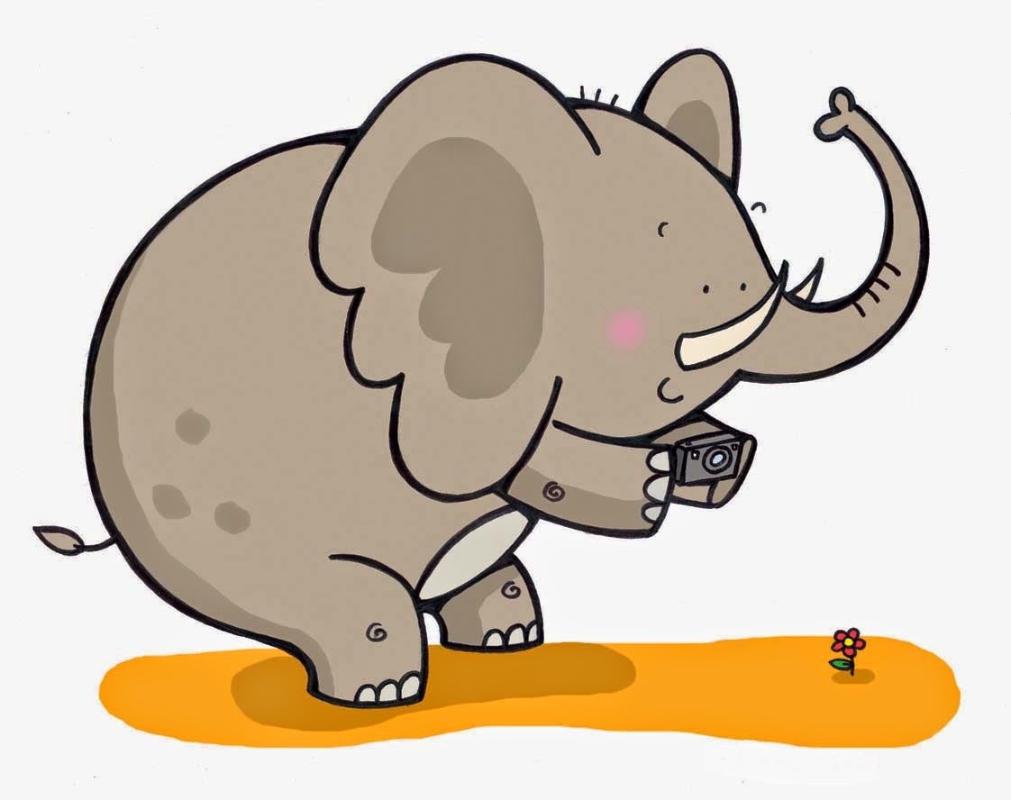 GAMBAR KARTUN HEWAN GAJAH LUCU