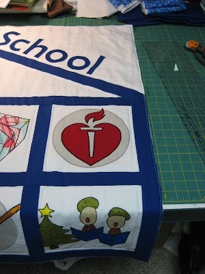 School Charity Banner ~ Binding, Backing and Label