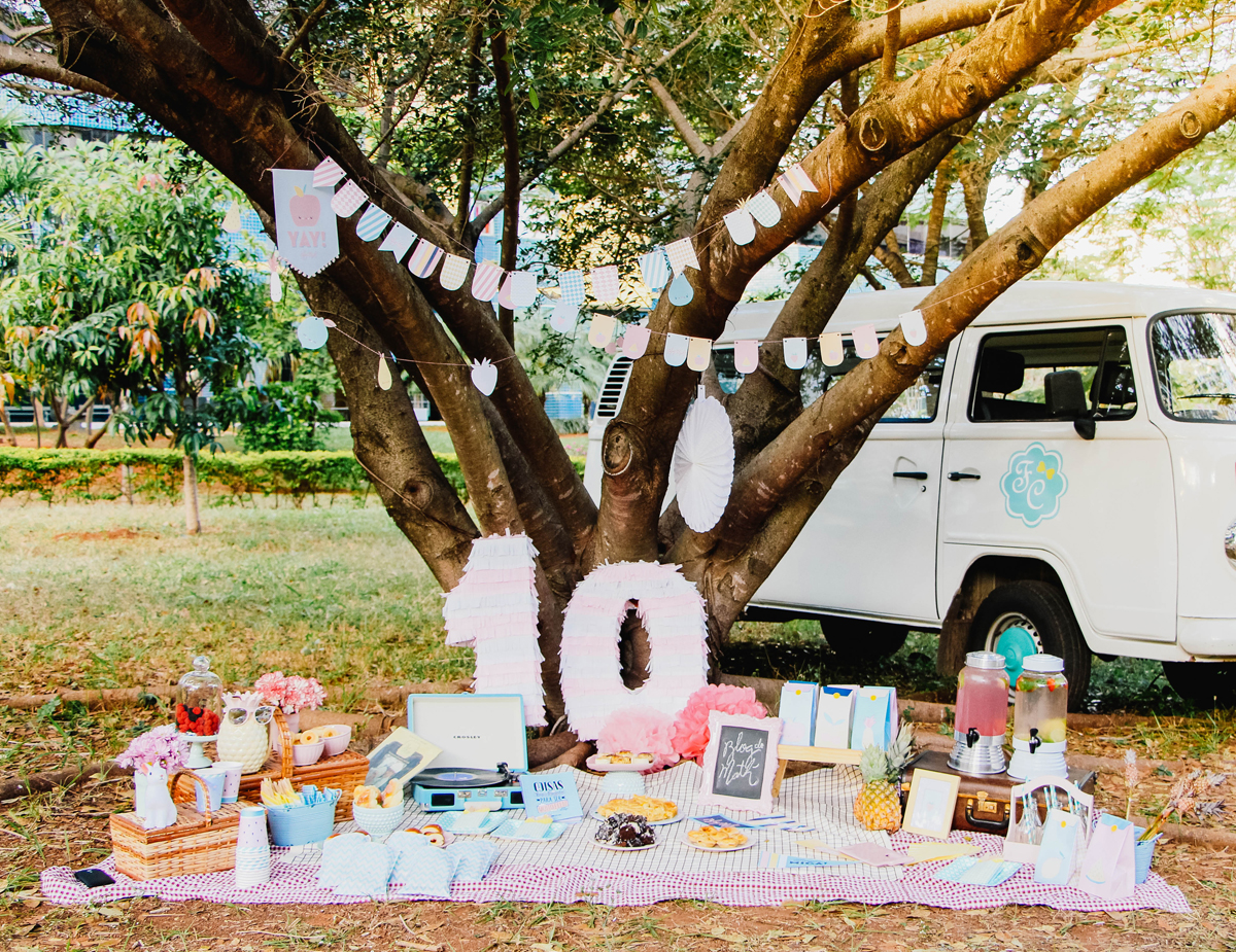 picnic festa ao ar livre frutas comemoracao 10k instagram 