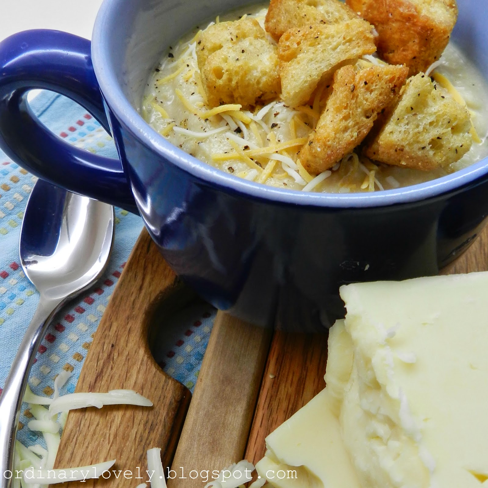 Ordinary Lovely Cauliflower Cheddar Ale Soup (10 Days of Family Friendly Soups)