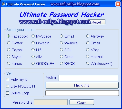 download software for cracking facebook password