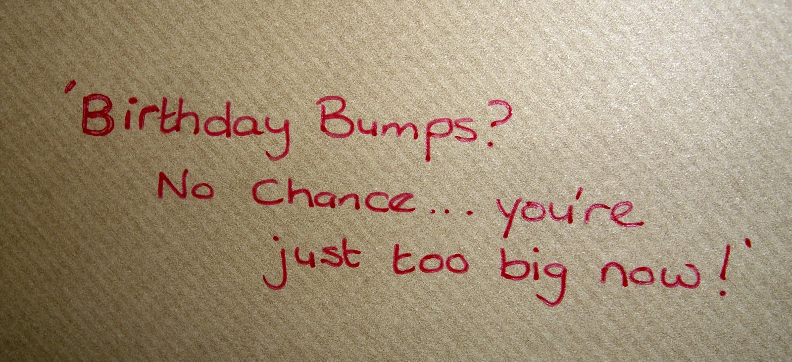 Julye B's crafts Birthday bumps?