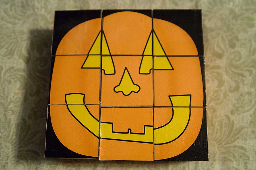 Jill Made It Pumpkin Puzzle Blocks!