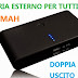 BATTERIA ESTERNA POWER BANK 20000 mAh PER iPhone iPad Samsung HTC LG Nokia Tablet.