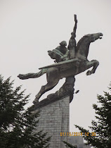 Inspirational 'Flying Horse' statue on Mansudae Hill, Pyongyang