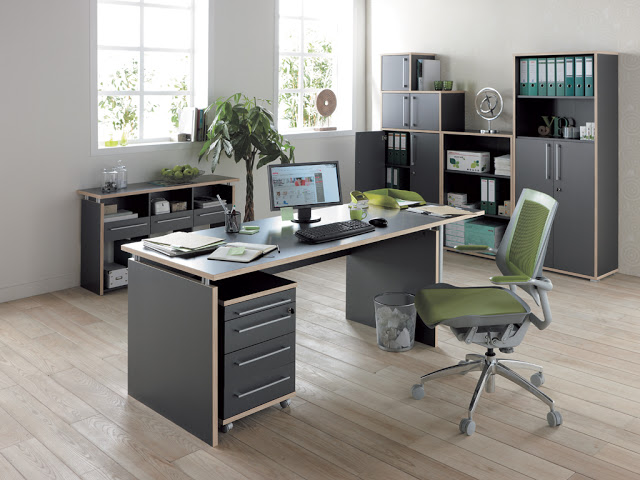 bureau design bois metal