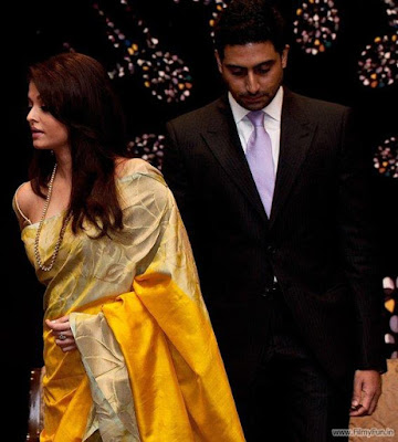 FilmyFun Aishwarya looked fabulous in a mustard coloured sari