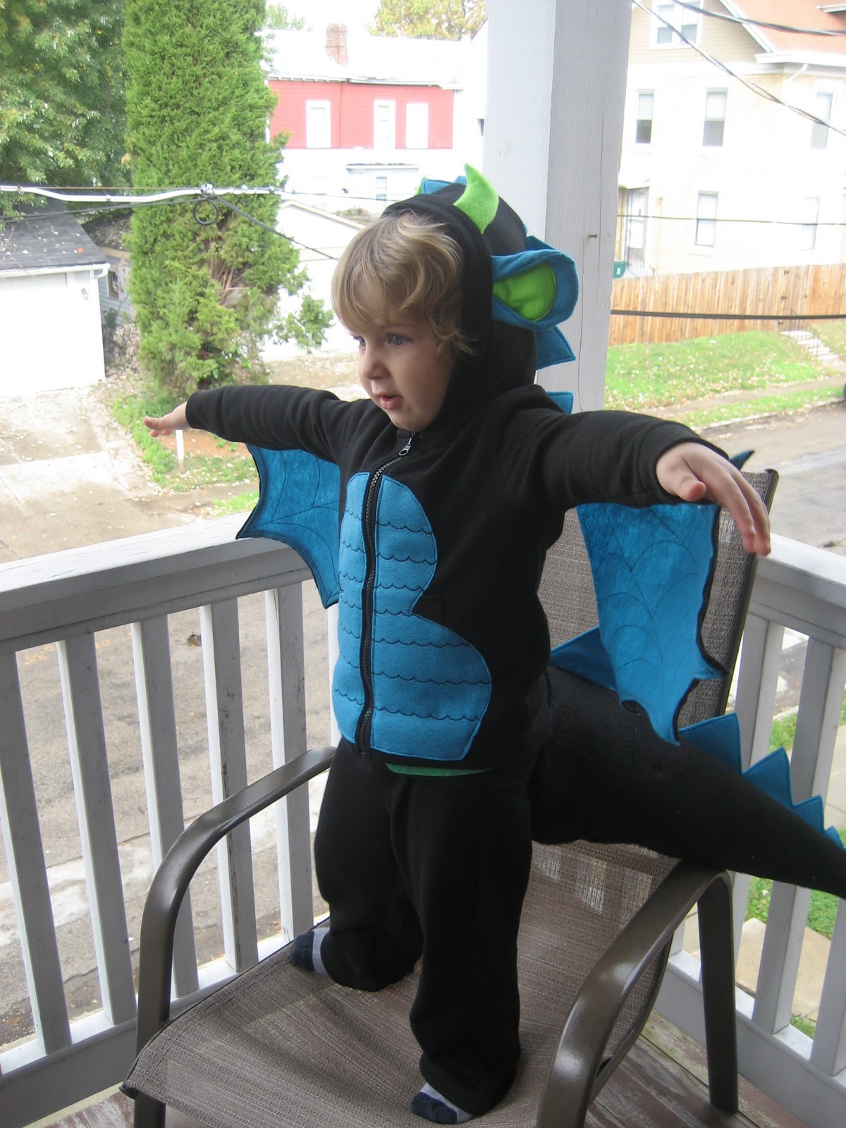 a little gray Dragon Costume!