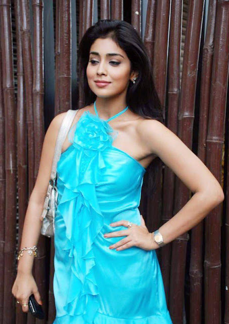 shriya saran in hot blue dress 3
