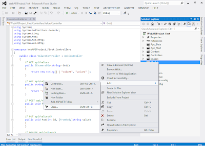 First ASP.Net Web API Project First ASP.Net Web API Project