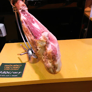"Jamon Iberica(Iberica ham)"  Pork legs.