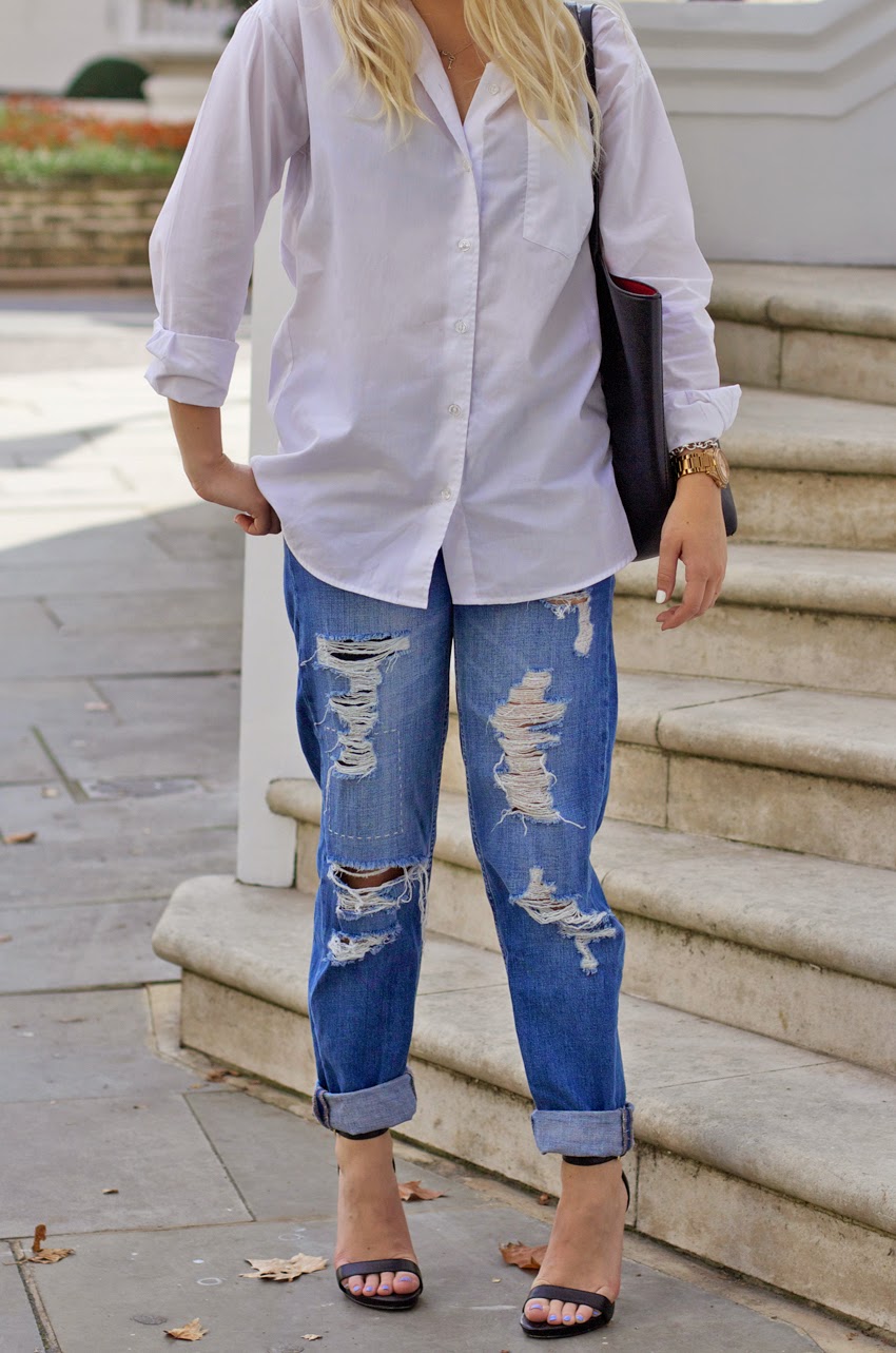 BOYFRIEND JEANS + SHIRT Petite Side of Style