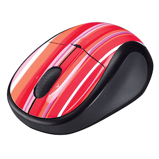 Logitech V220 Cordless Optical Mouse for Notebooks (Candy Stripe)