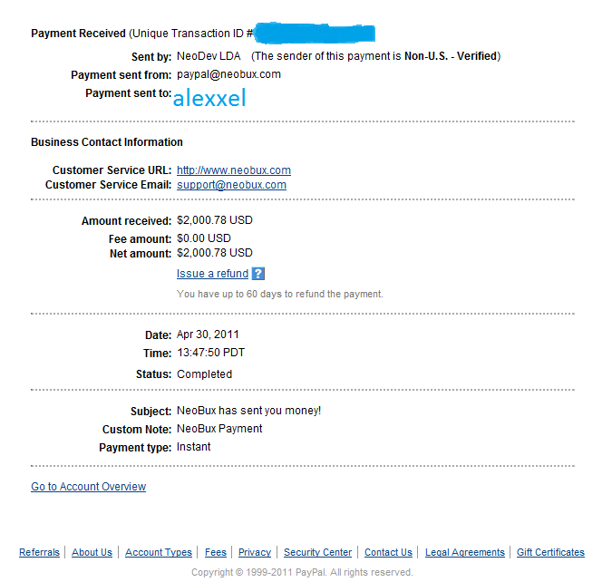 Payment proof 1
