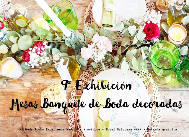Exhibicion Mesas Banquete de Boda decoradas por Wedding Planners - Mi Boda Rocks Experience