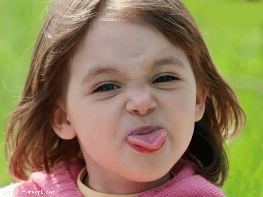 Girl with Tongue Sticking Out Picture Cute Baby Wallpapers
